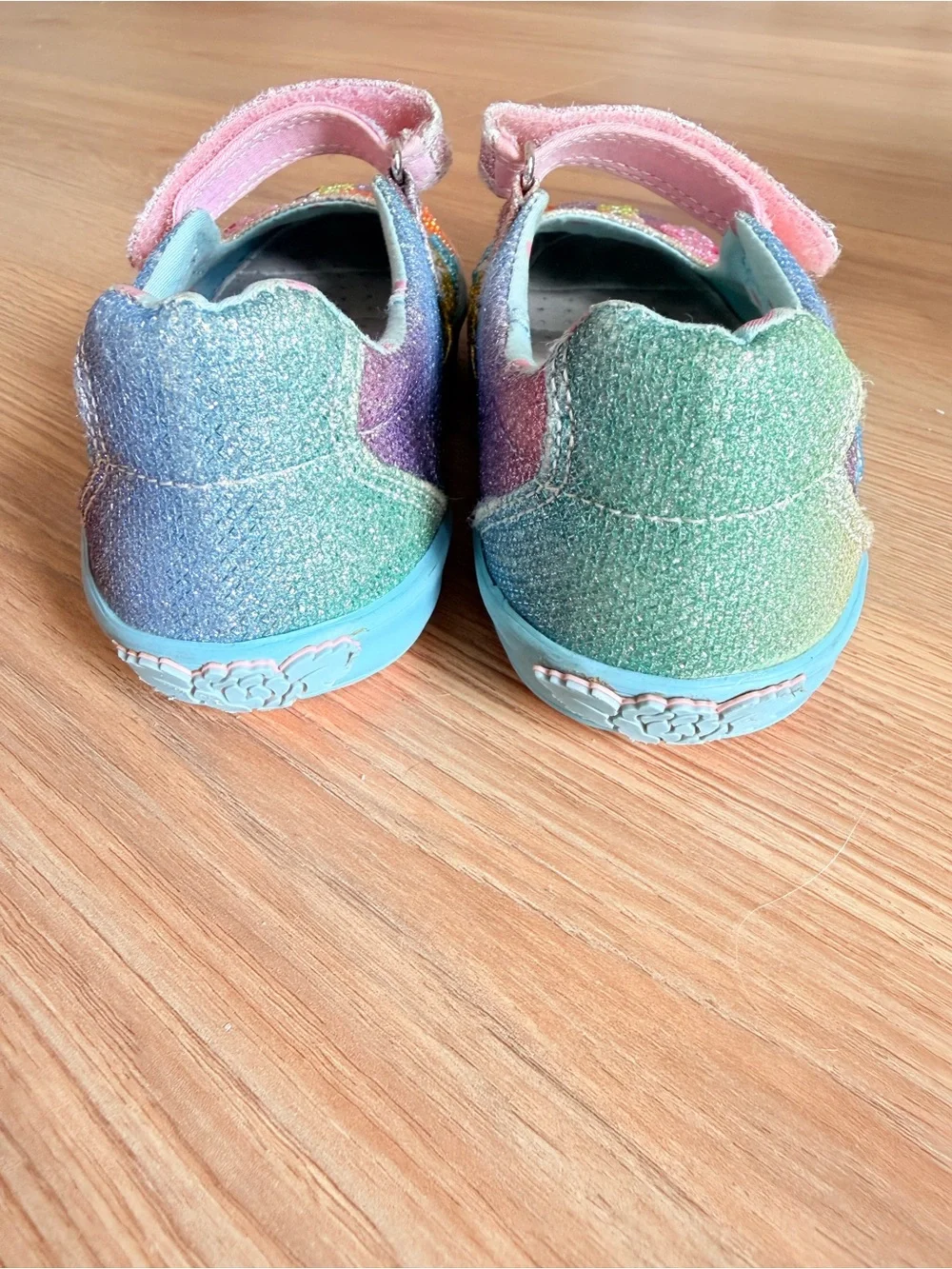 Lelli Kelly Girls' Pastel Rainbow Sparkle Mary Janes - Size 2